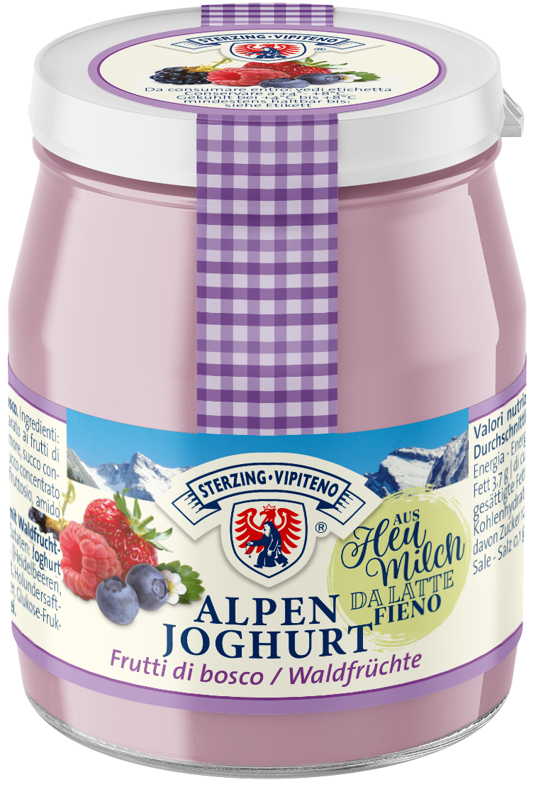 Alpenjoghurt Glas aus Heumilch g.t.S. - 150g - Waldfrüchte
