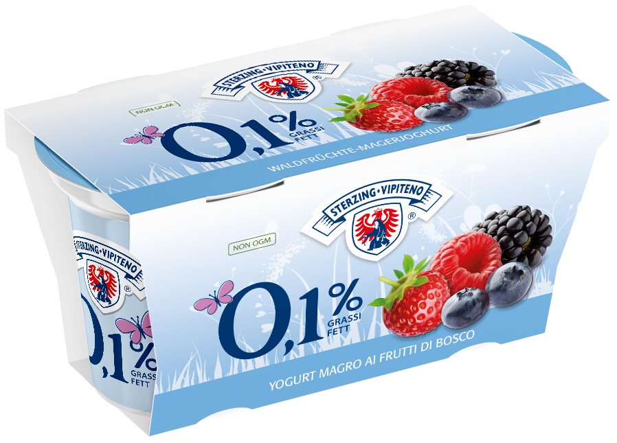 Magermilchjoghurt 0,1% - 125g x 2 - Waldfrüchte