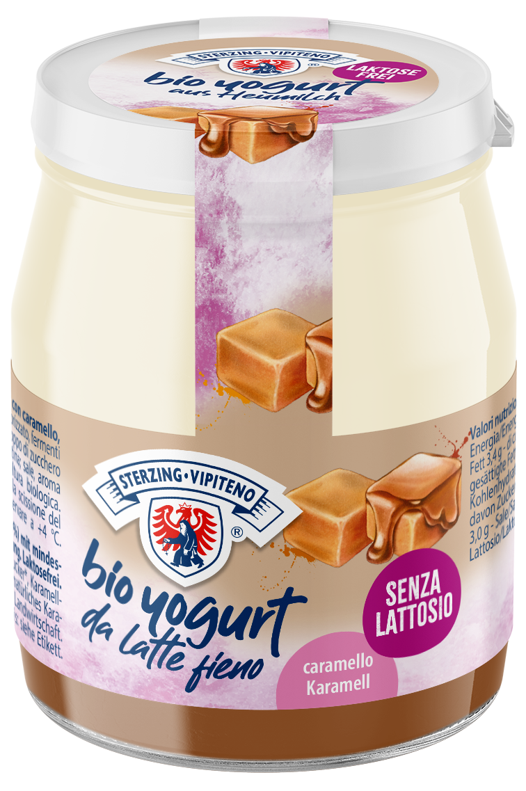 Bio Vollmilchjoghurt aus Heumilch g.t.S. Laktosefrei - 150g - Karamell