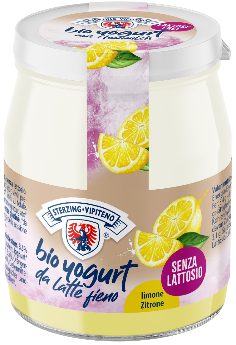 Bio Vollmilchjoghurt aus Heumilch g.t.S. laktosefrei - 150g - Zitrone