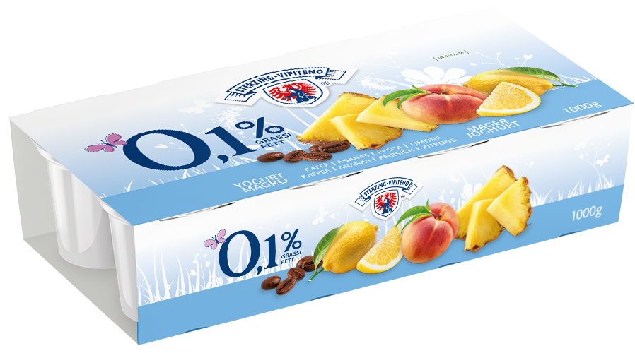 MAGERMILCHJOGHURT 0,1% - 125G X 8 - KAFFEE | ANANAS | PFIRSICH | ZITRONE – GLUTENFREI