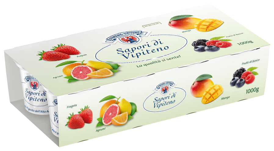 Joghurt Sterzinger Köstlichkeiten - 125g x 8 - Erdbeere | Mango | Waldfrüchte | Zitrusfrüchte
