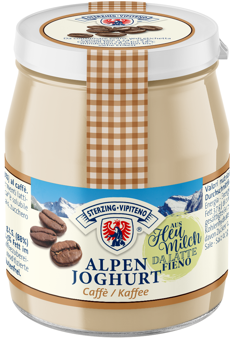 Alpenjoghurt Glas aus Heumilch g.t.S. - 150g - Kaffee
