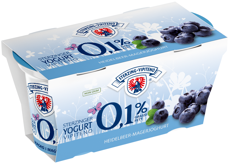 Magermilchjoghurt 0,1% - 125g x 2 - Heidelbeer