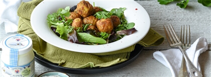 Joghurtpuffer mit Dip