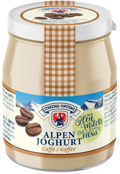 Alpenjoghurt Glas aus Heumilch g.t.S. - 150g - Kaffee