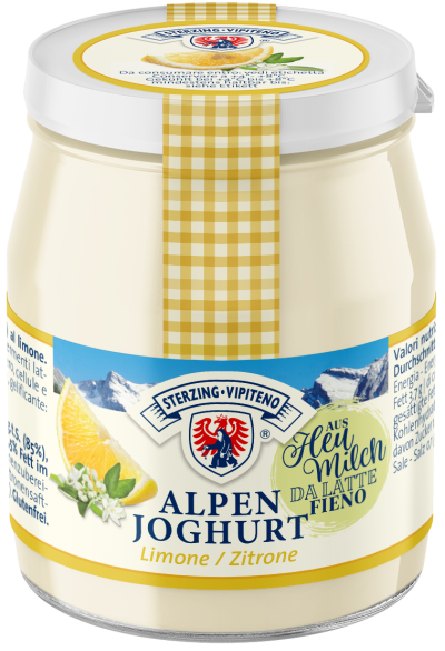 Alpenjoghurt Glas aus Heumilch g.t.S. - 150g - Zitrone